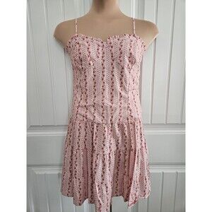 Betsey Johnson Powder Pink Poplin Sundress Sz XL Convertable Straps